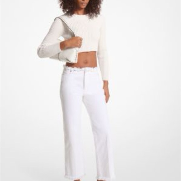 Michael Kors White Flare Jeans - Picture 6 of 6